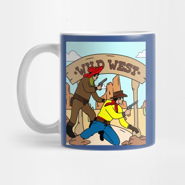 Retro Wild West Cowboys Rodeo by flofin